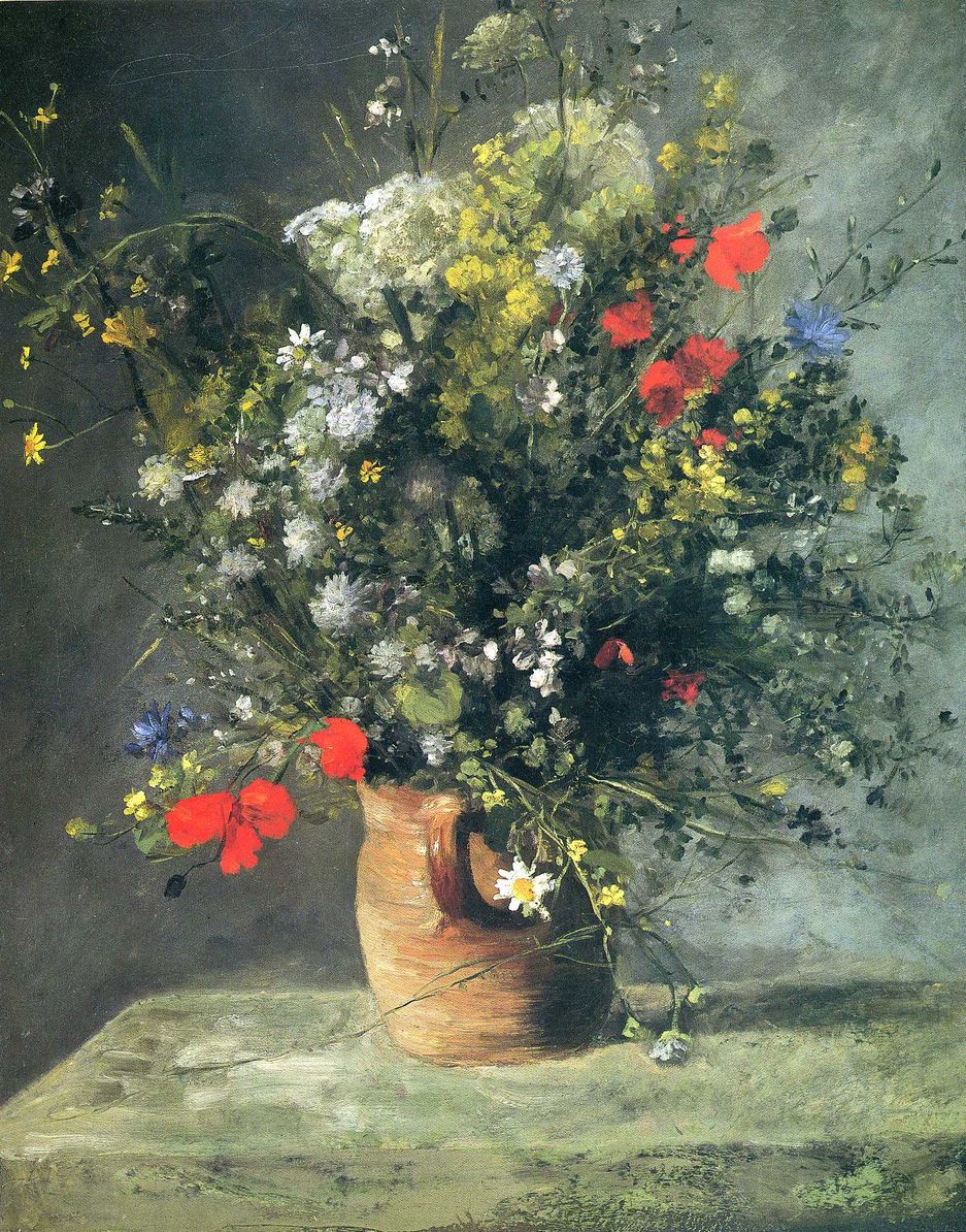 Пьер Огюст Ренуар - Цветы в вазе